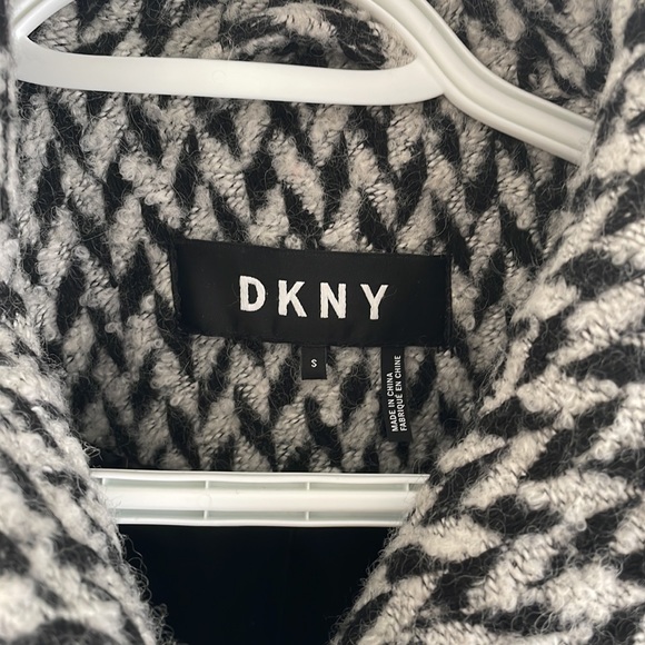 DKNY Plaid Wool Long Coat - Picture 2 of 5